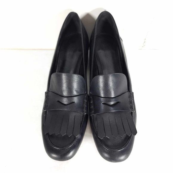 Michael Kors Woman's The Declan US8M Leather Fringe Heels Penny Loafer Shoes - Picture 4 of 14